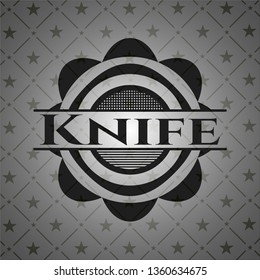 Knife dark emblem. Retro