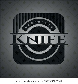 Knife dark icon or emblem. Vector Illustration. Detailed. 