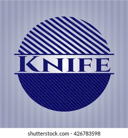 Knife denim background