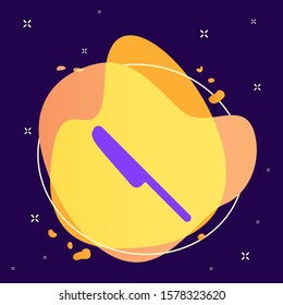 Knife, dessert abstract vector icon. Element of kitchen for mobile concept and web apps illustration. Thin flat icon for website design and development