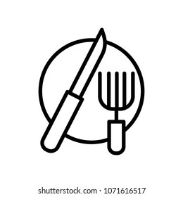 knife dish icon vector