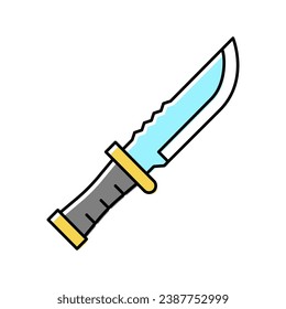 vector de icono de color de buceador de cuchillos. signo del buceador de cuchillos. ilustración de símbolo aislado