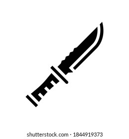 knife diver glyph icon vector. knife diver sign. isolated contour symbol black illustration