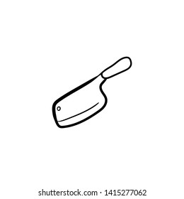 knife doodle icon vector hand draw
