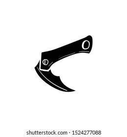 knife doodle icon vector hand drawing flat black