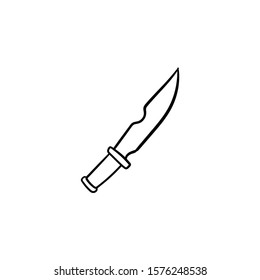 knife doodle icon vector hand drawing