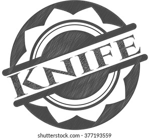 Knife drawn in pencil