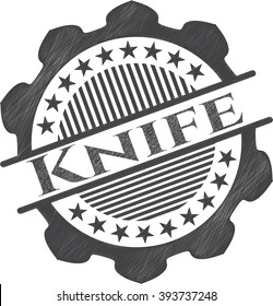 Knife drawn with pencil strokes