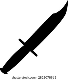 Knife encircled on transparency - simple