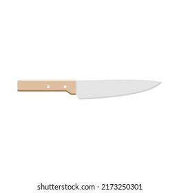 Ilustración vectorial de diseño plano de cuchilla. El cuchillo está afilado Se utiliza para cocinar y es un equipo esencial para los chefs.