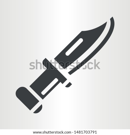 Knife Flat icon. Icon for UI and web.