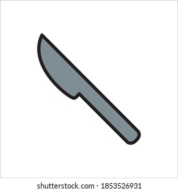 Knife Flat Icon Vector Logo Template Illustration