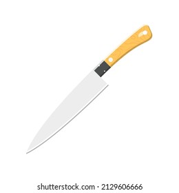 Knife Flat Illustration. Clean Icon Design Element on Isolated White Background