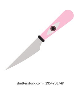 Knife flat illustration on white
