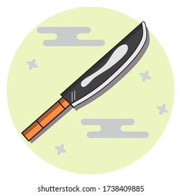 knife flat illustration simple and elegant