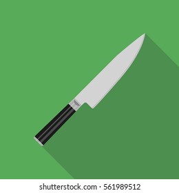 Knife in flat style. Vector illustration