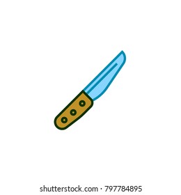 knife flat vector icon