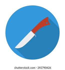 Knife. Flat vector icon for mobile and web applications. Vector illustration.