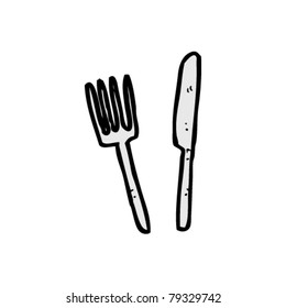 knife and fork cartoon