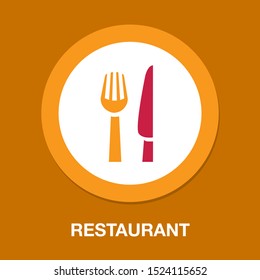 knife and fork icon, cutlery isolated, vector restaurant menu