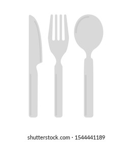 knife and fork icon, cutlery isolated, vector restaurant menu