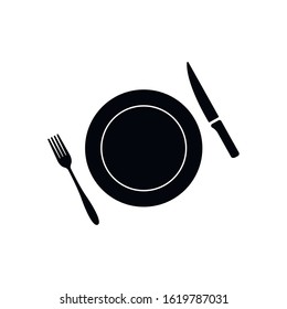 knife and fork icon. cutlery vector