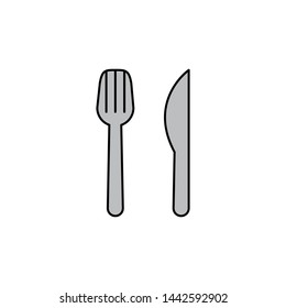 knife and fork  icon, logo design  