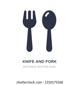 knife and fork icon on white background. Simple element illustration from Food concept. knife and fork icon symbol design.