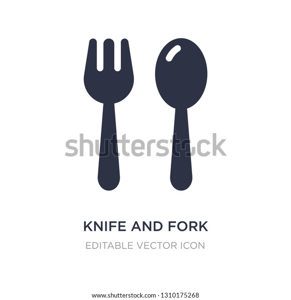 knife\
and fork icon on white background. Simple element illustration from\
Food concept. knife and fork icon symbol\
design.