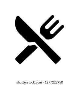 Knife Fork Icon Vector Food Dining Stock Vector (Royalty Free ...