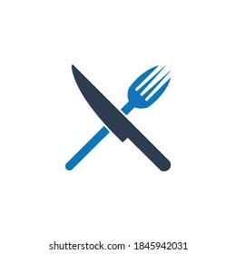 Knife & Fork icon vector. Vector graphics