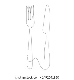 Knife and fork icon vector illustration