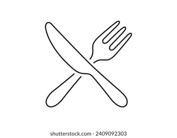 Knife and fork icon vector illustration