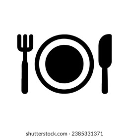 knife and fork icon vector isolated