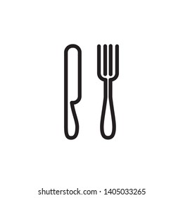 knife and fork icon vector template