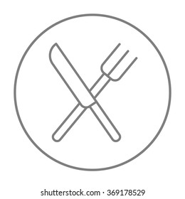 Knife- und Gabelzeilensymbol.