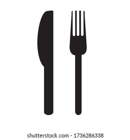 knife and fork object, kitchen, eat vector icon 