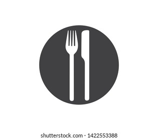 Knife And Fork On The Plate, Icon.