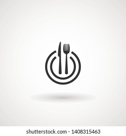 knife and fork on white background. Vector illustration - Vector illustration