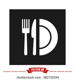 knife fork plate icon