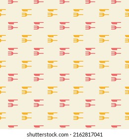 Knife and Fork Seamless Pattern Flat Design. Vector illustration