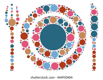 knife and fork shape vector by color point