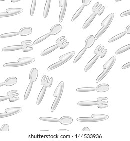 knife, fork and spoon