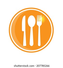 knife, fork and spoon
