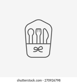 knife, fork and spoon
