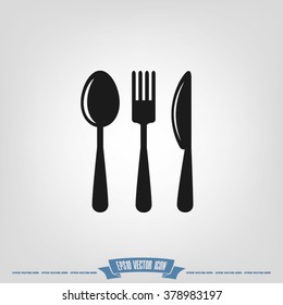 knife, fork and spoon