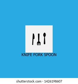knife fork spoon icon sign signifier vector