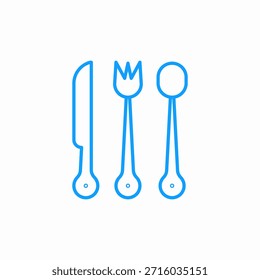 Vector de signo de cuchara de tenedor de cuchillo