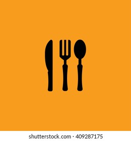 Knife , fork and spoon icon vector