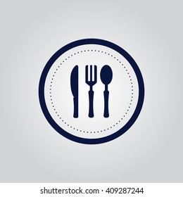 Knife , Fork And Spoon Icon Vector